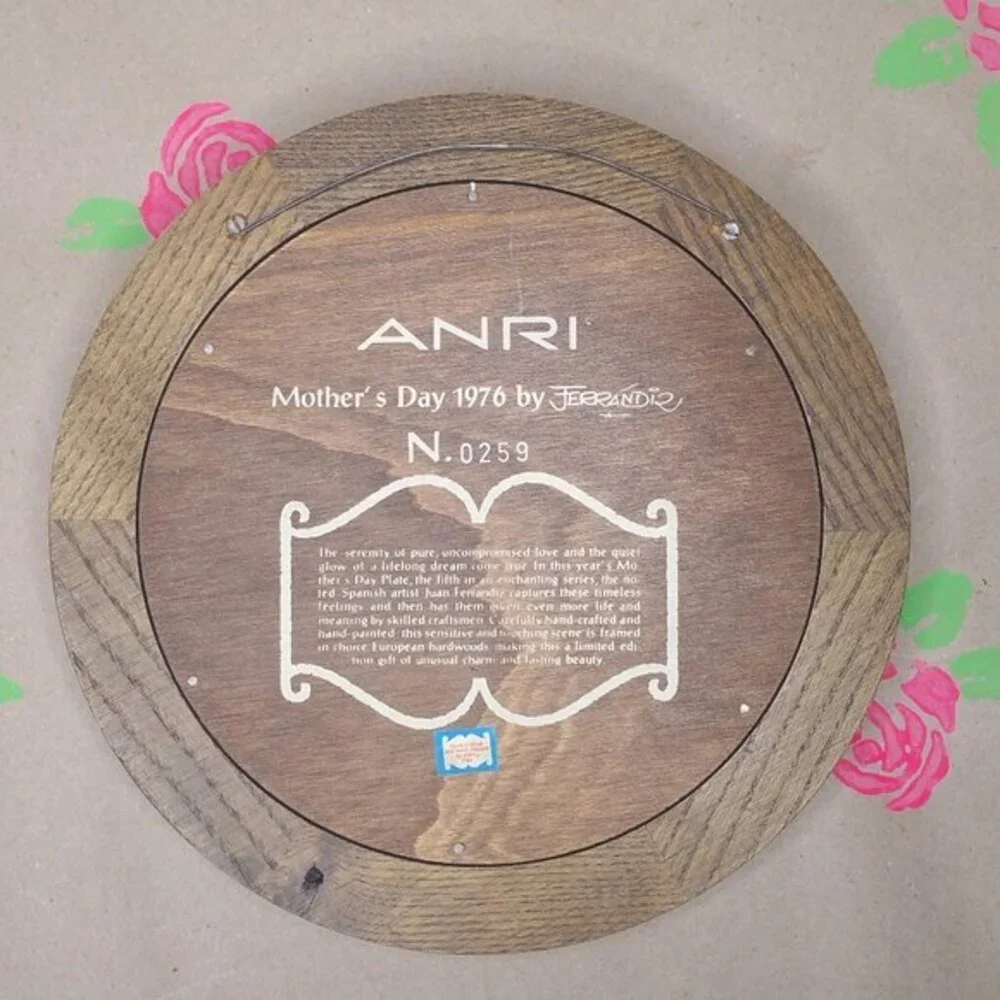 Anri Mother's Day 1976 Plate By Ferrandiz